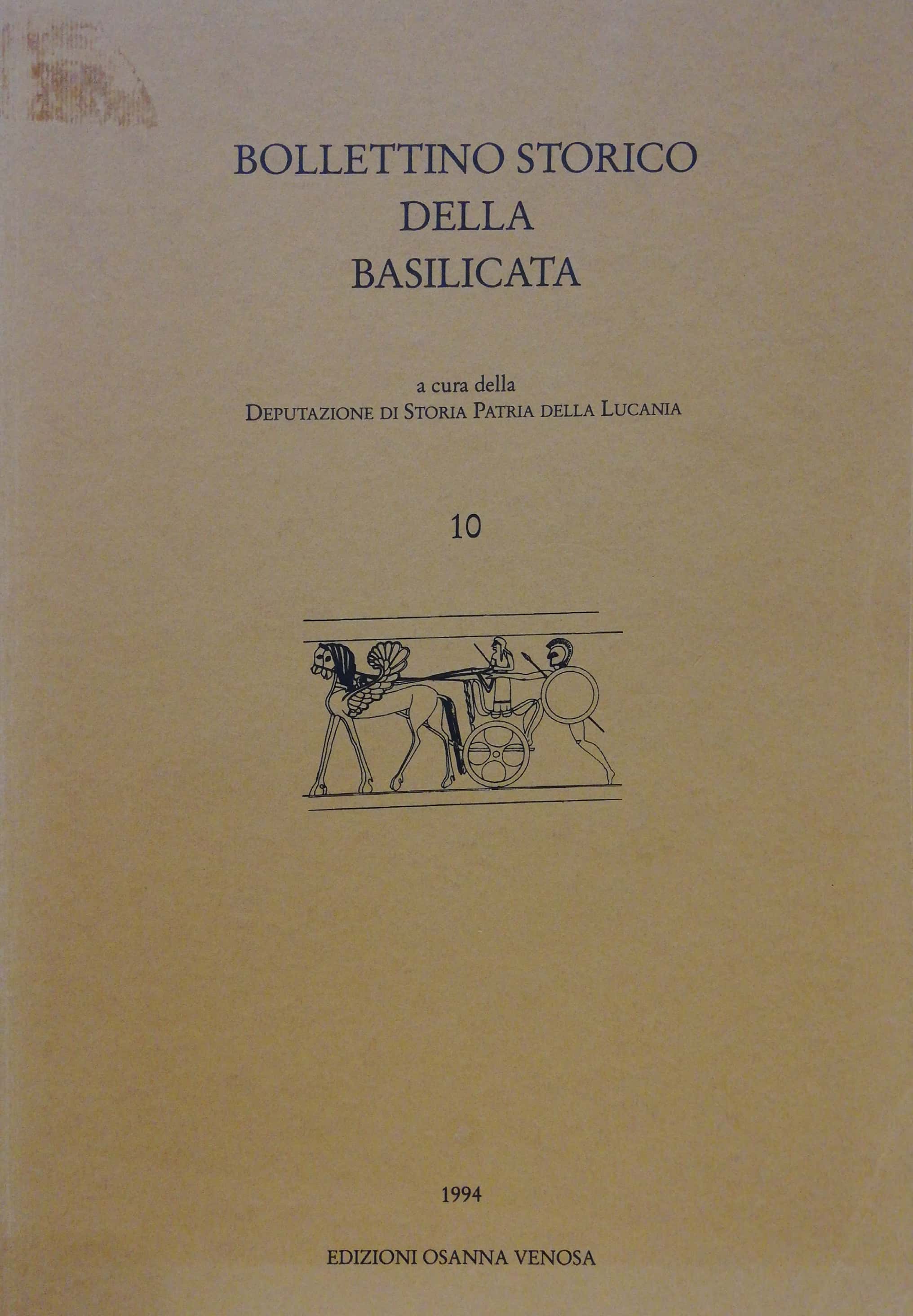 BOLLETTINO STORICO DELLA BASILICATA NUMERO 10